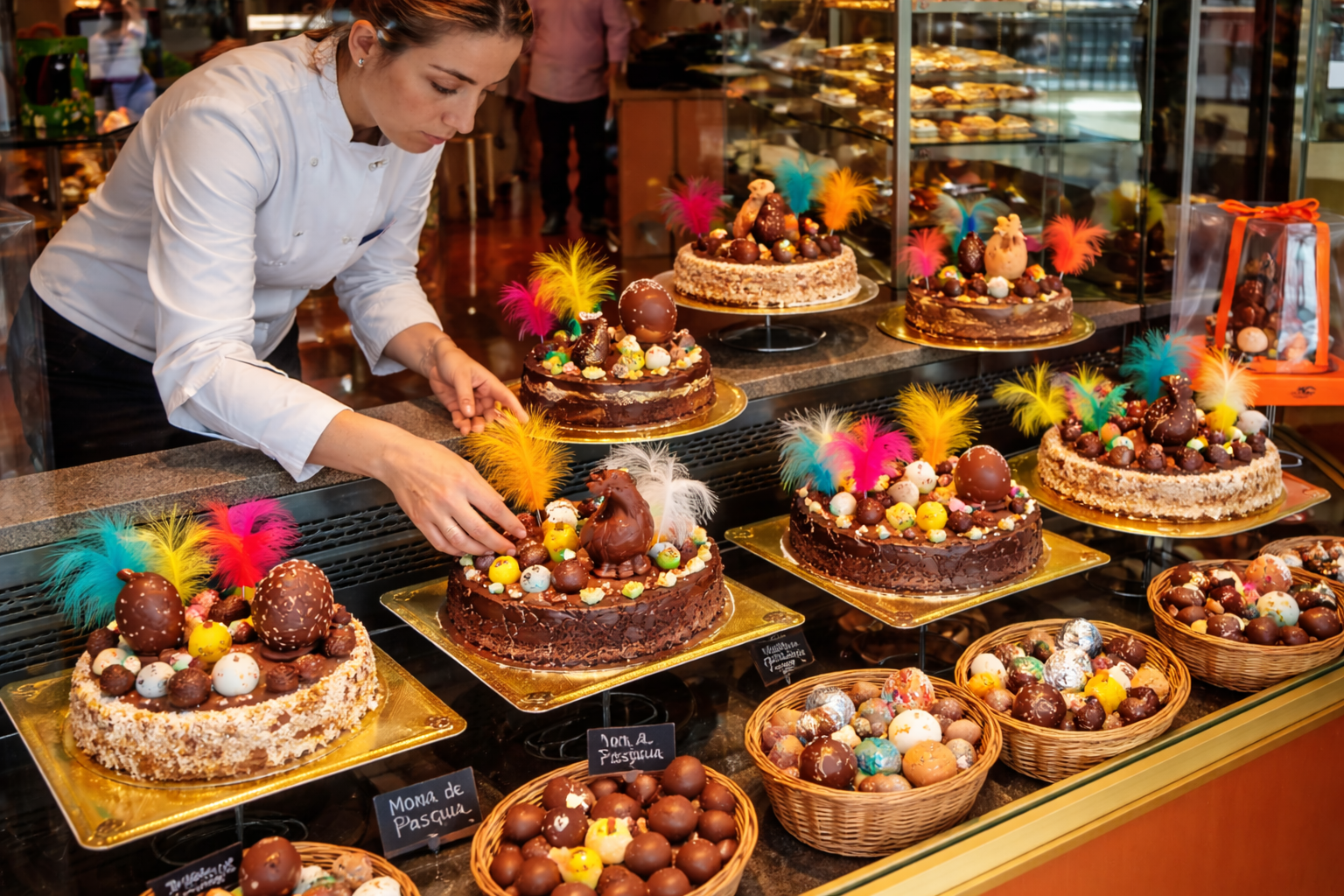 Mona de Pasqua in una pasticceria di Barcellona