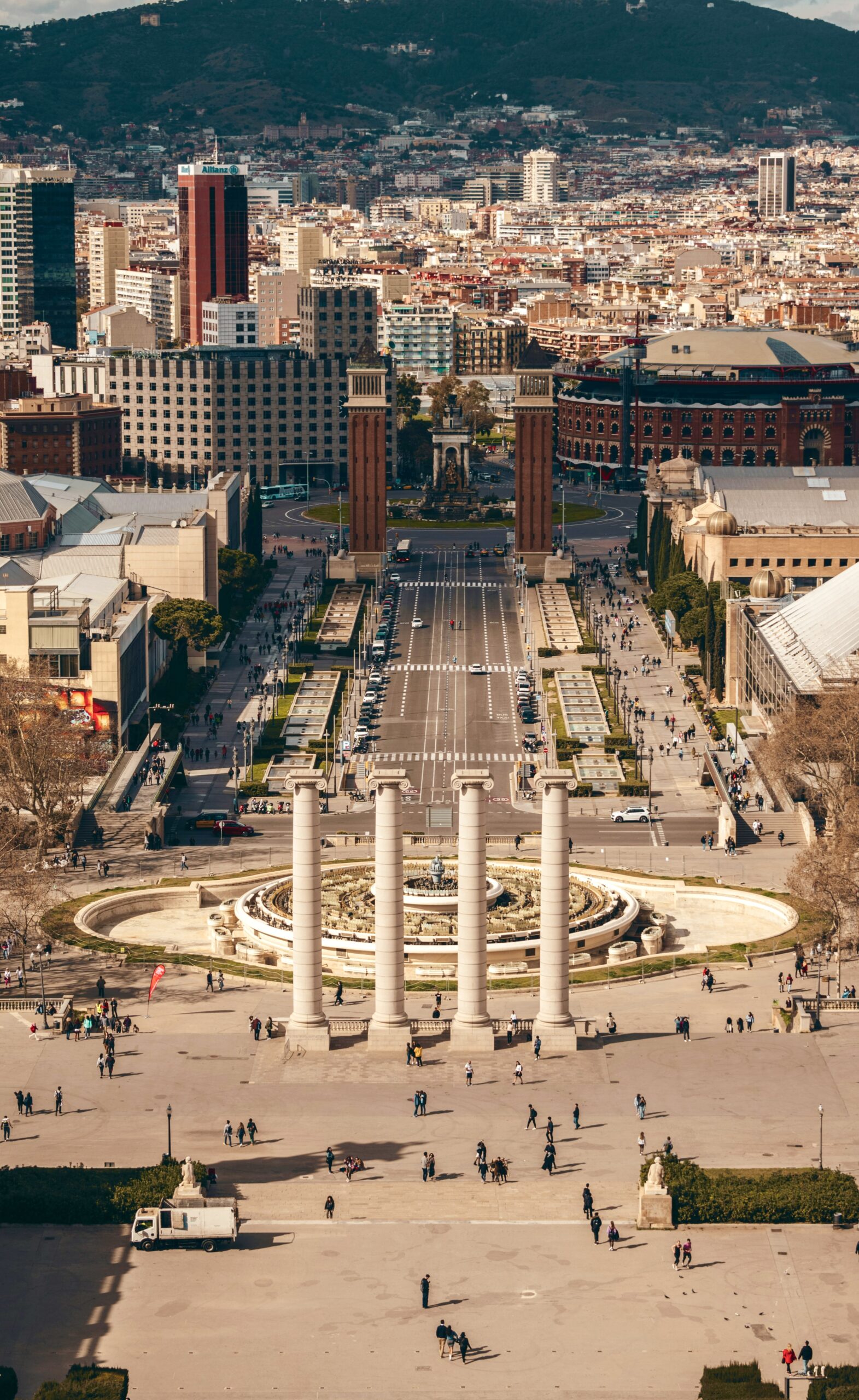 Fontana di Montjuïc a Barcellona a maggio