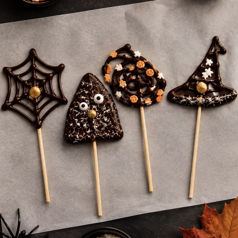 Lecca-lecca di cioccolato del laboratorio Piruletes Castaween